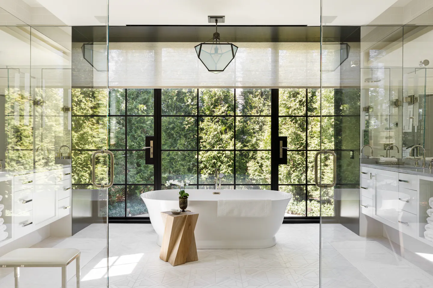 Wx Andrea Goldman Luxury Interior Design Firm Chicago Winnetka Compound Primary Bathroom