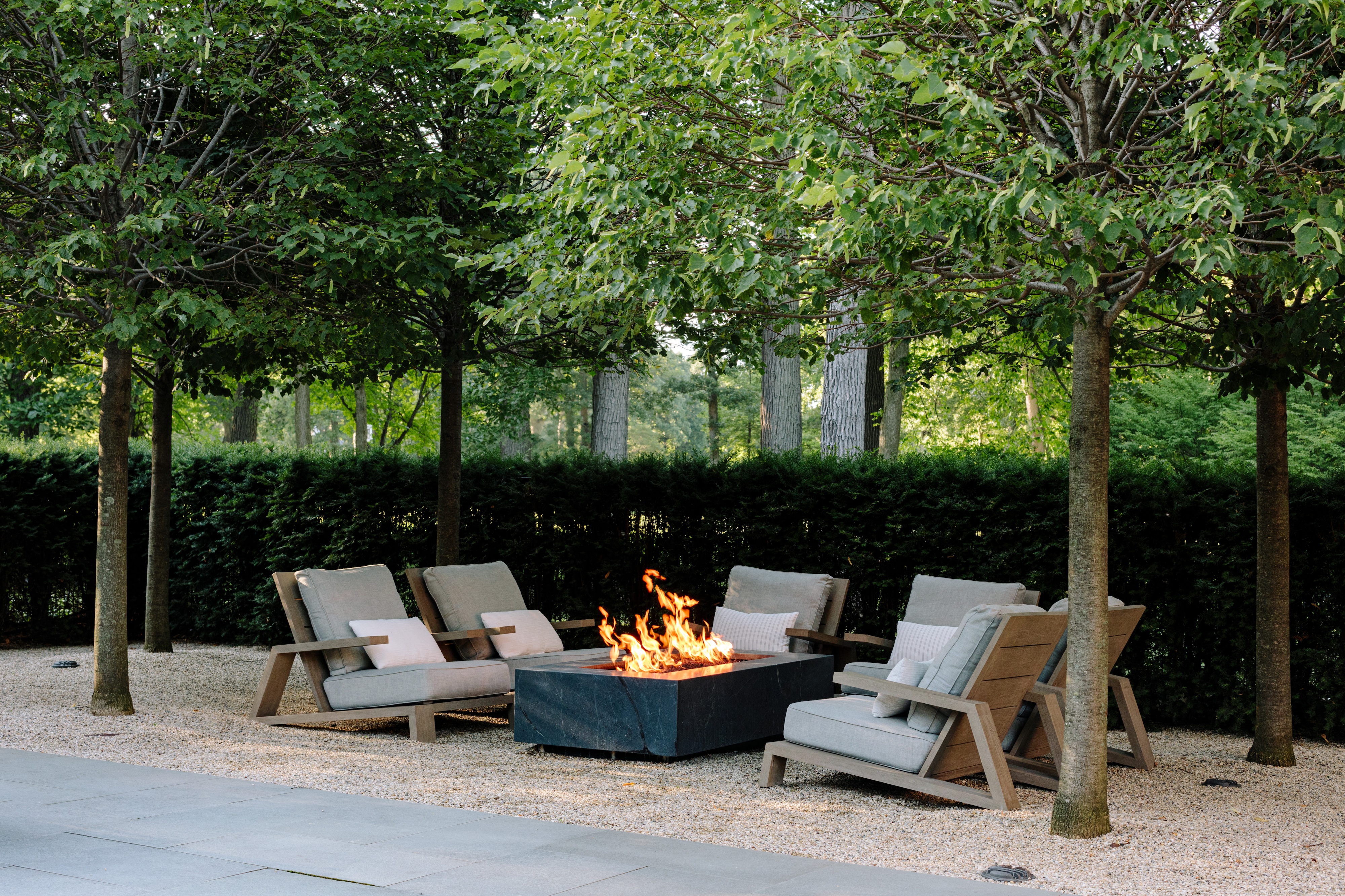 W9 Andrea Goldman Luxury Interior Design Firm Chicago Winnetka Compound Firepit