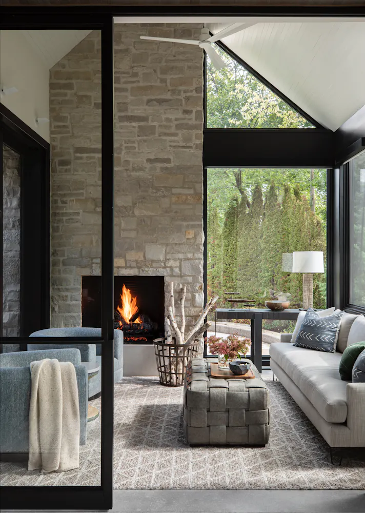 XG Andrea Goldman Luxury Interior Design Firm Chicago Living Room Fireplace