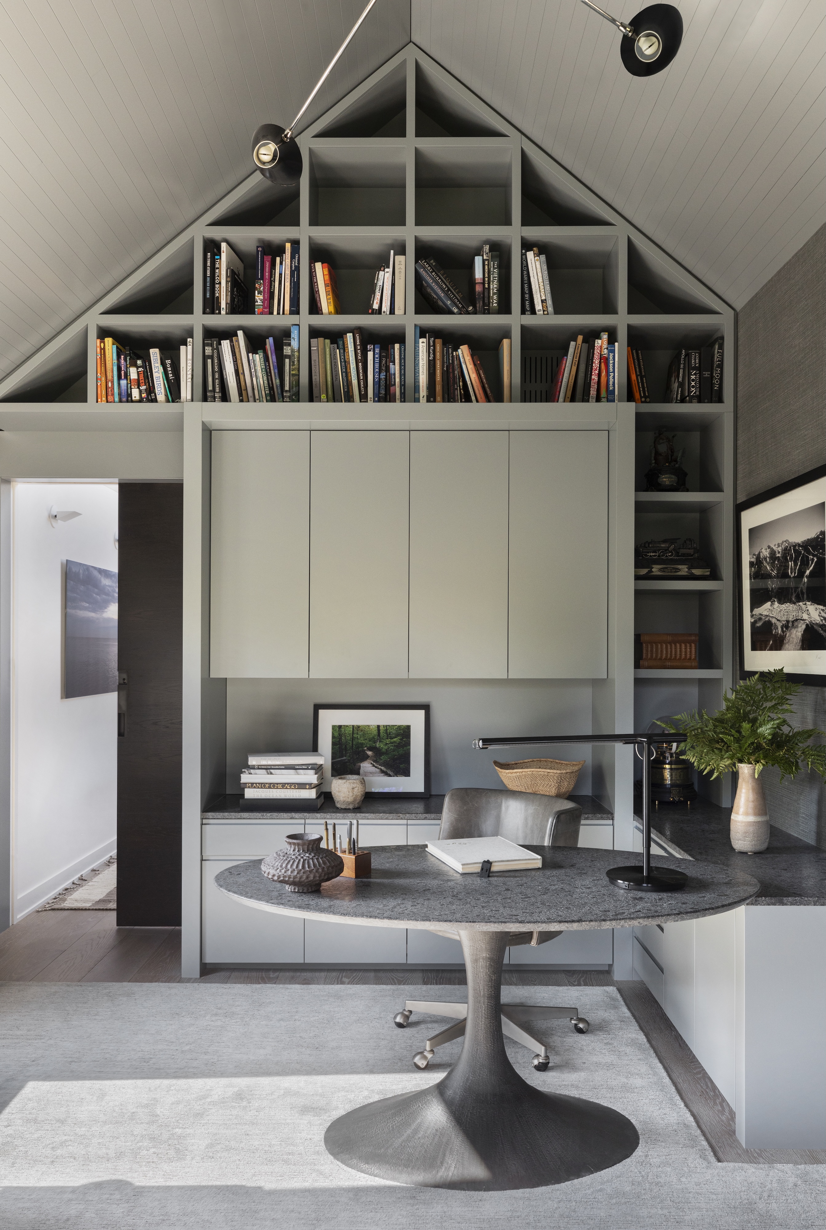 XV Andrea Goldman Luxury Interior Design Firm Chicago Mountain Inspired Home Homeoffice