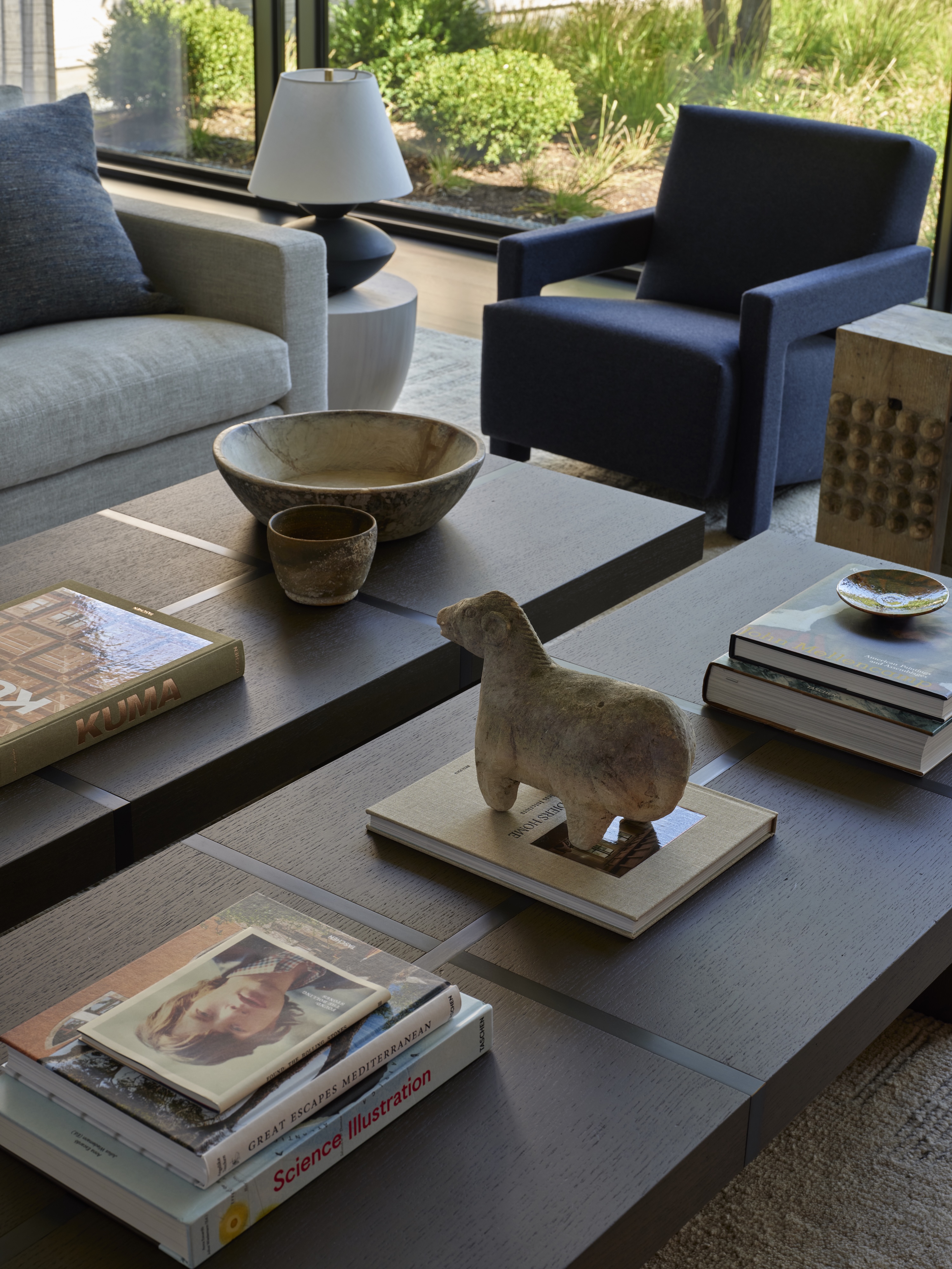 YS Andrea Goldman Luxury Interior Design Firm Chicago The Evergreen House Openplan Livingroom Coffee Table