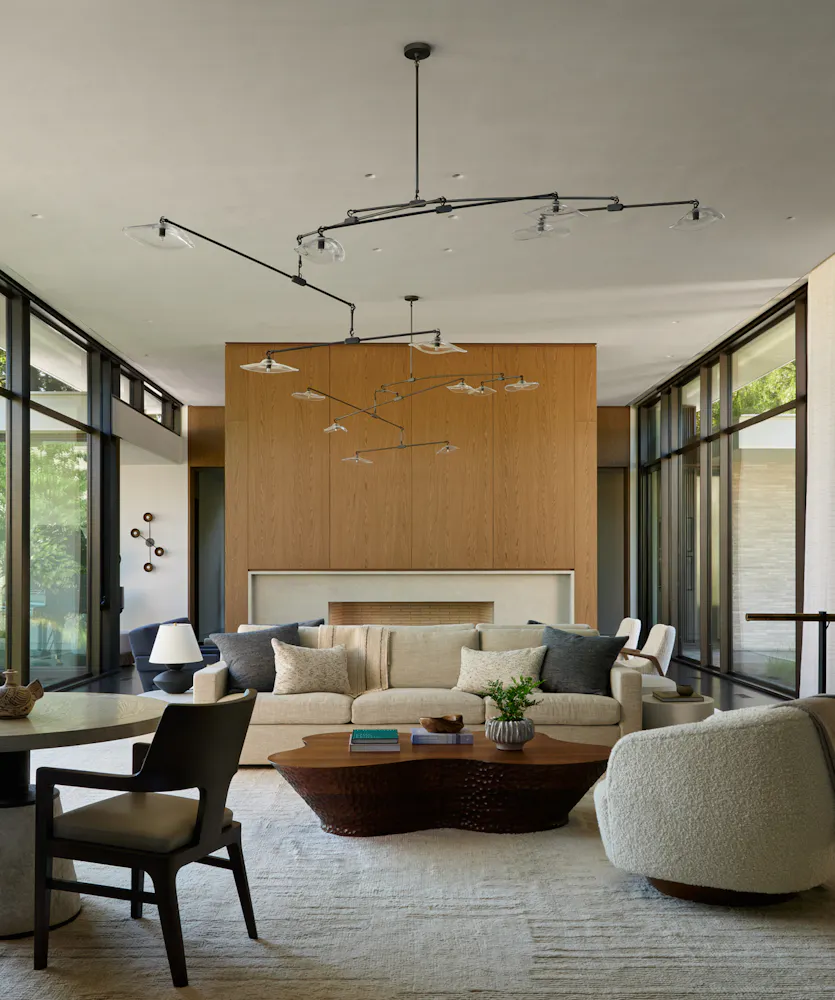 YG Andrea Goldman Luxury Interior Design Firm Chicago Leeb Openplan Living Dining Living Greatroom