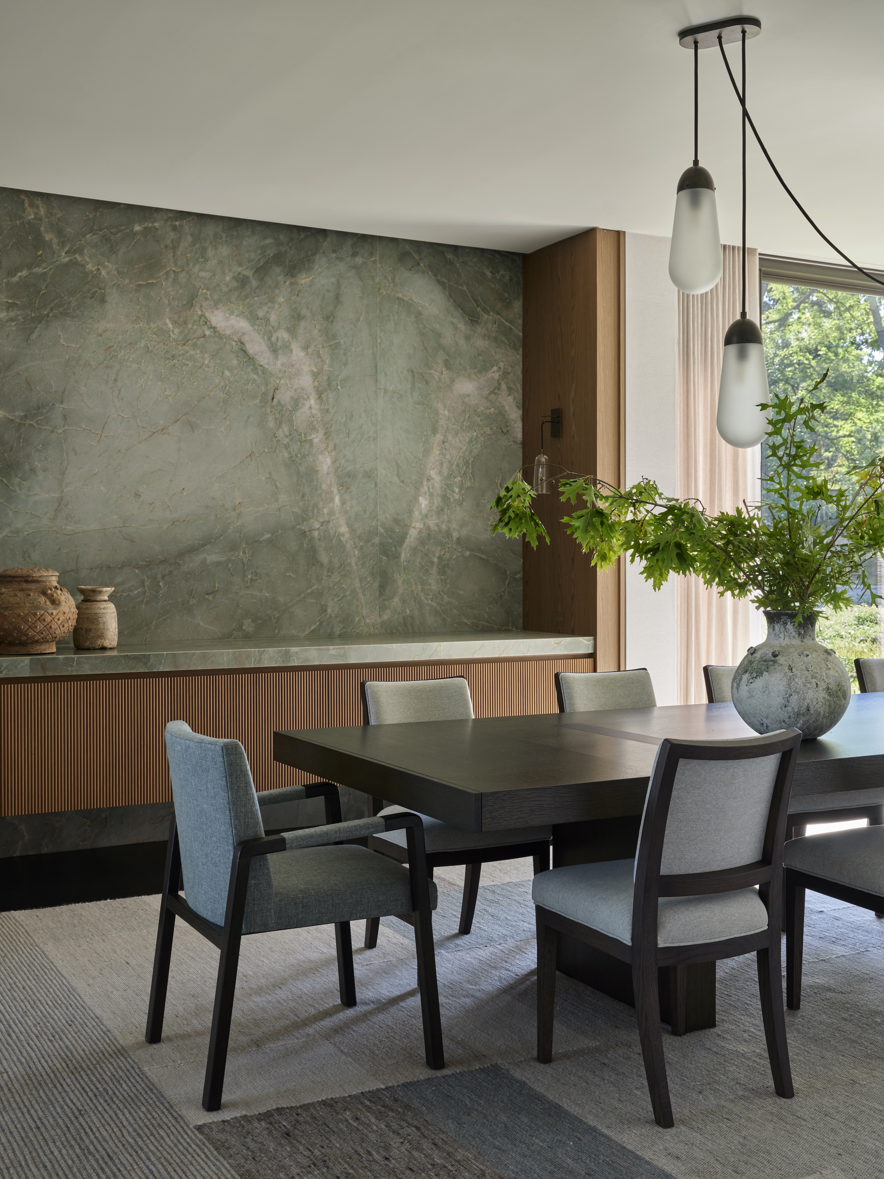 YW Andrea Goldman Luxury Interior Design Firm Chicago The Evergreen House Diningroom Vertical