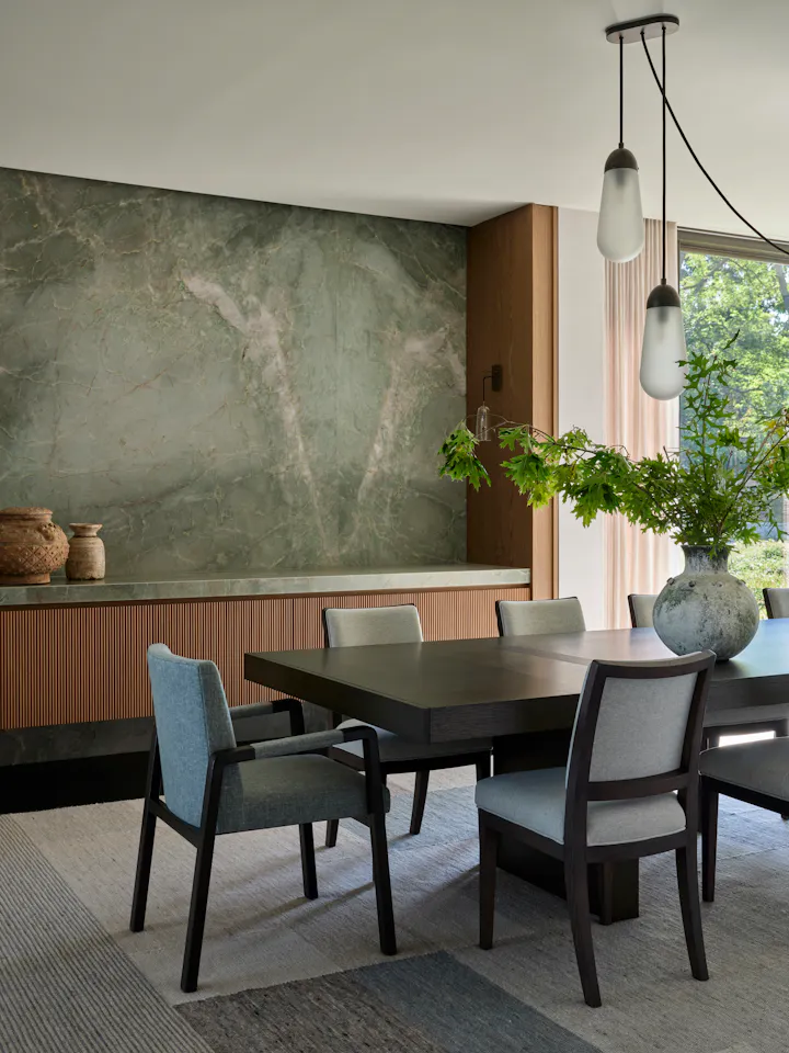 YW Andrea Goldman Luxury Interior Design Firm Chicago The Evergreen House Diningroom Vertical