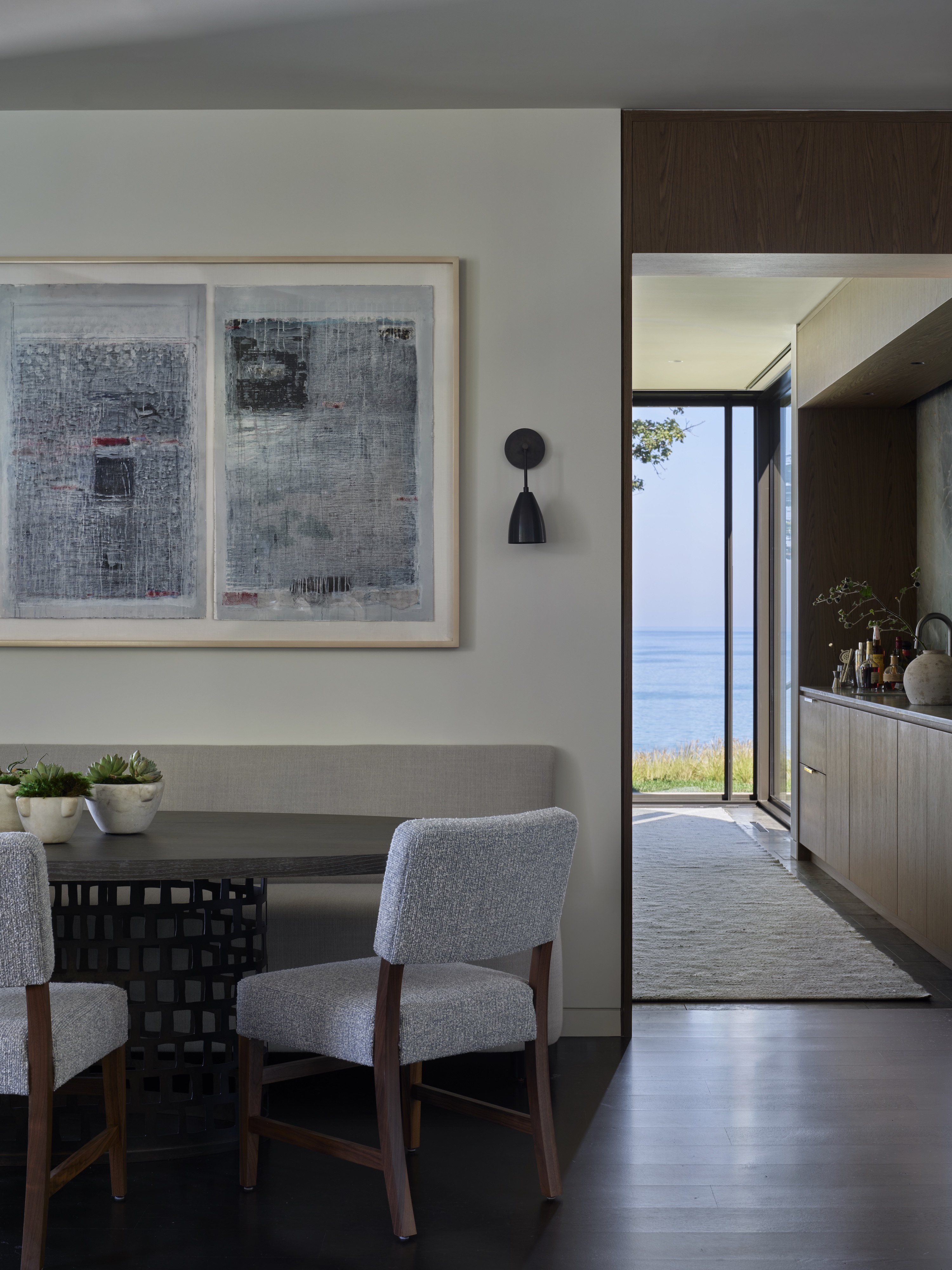 Yc Andrea Goldman Luxury Interior Design Firm Chicago The Evergreen House Kitchen Breakfast Table