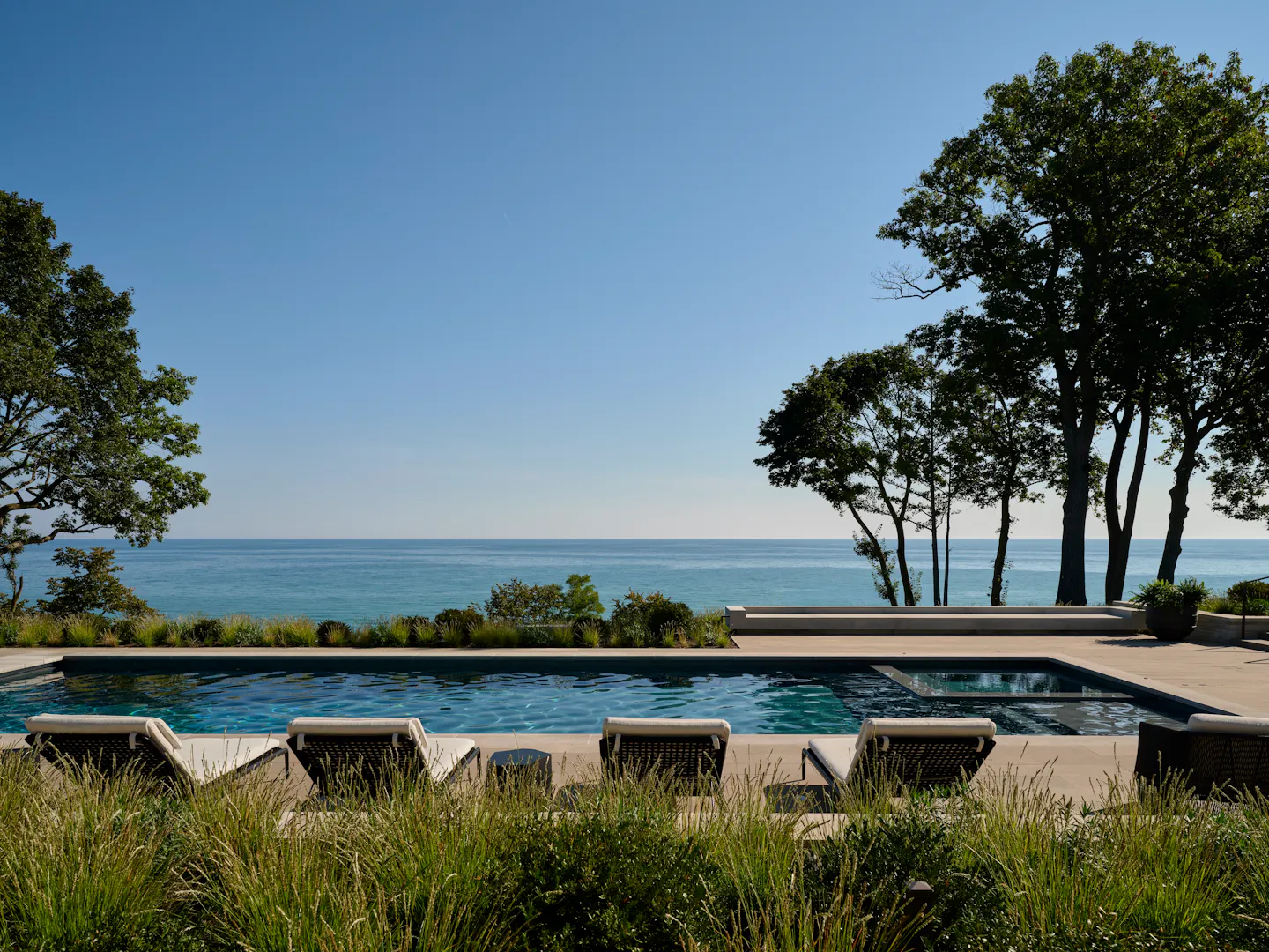 Yg Andrea Goldman Luxury Interior Design Firm Chicago The Evergreen House Exterior Pool views