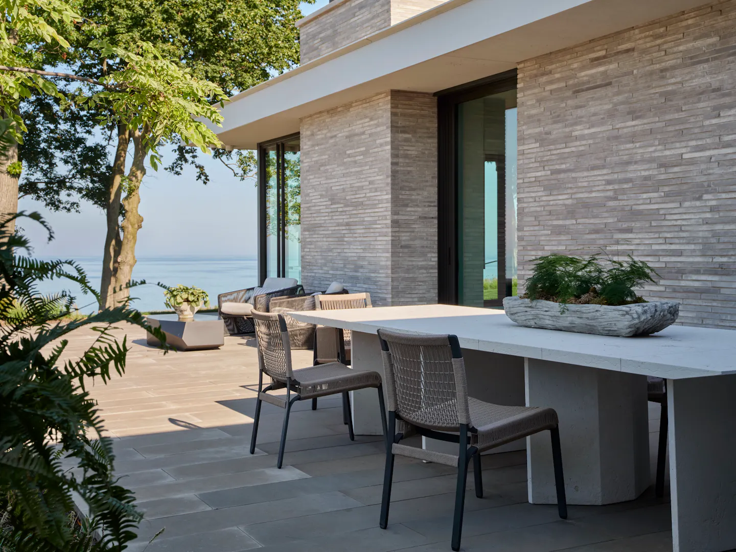 Yf Andrea Goldman Luxury Interior Design Firm Chicago The Evergreen House Exterior Dining