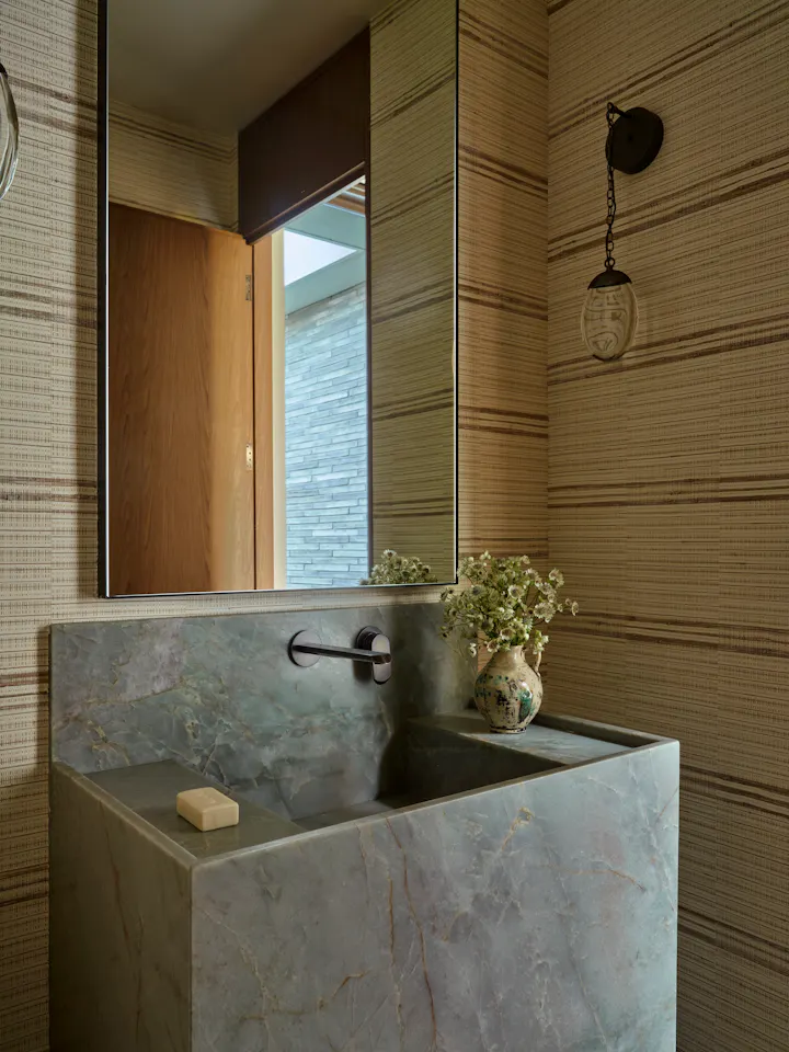 Yk Andrea Goldman Luxury Interior Design Firm Chicago The Evergreen House Powderroom