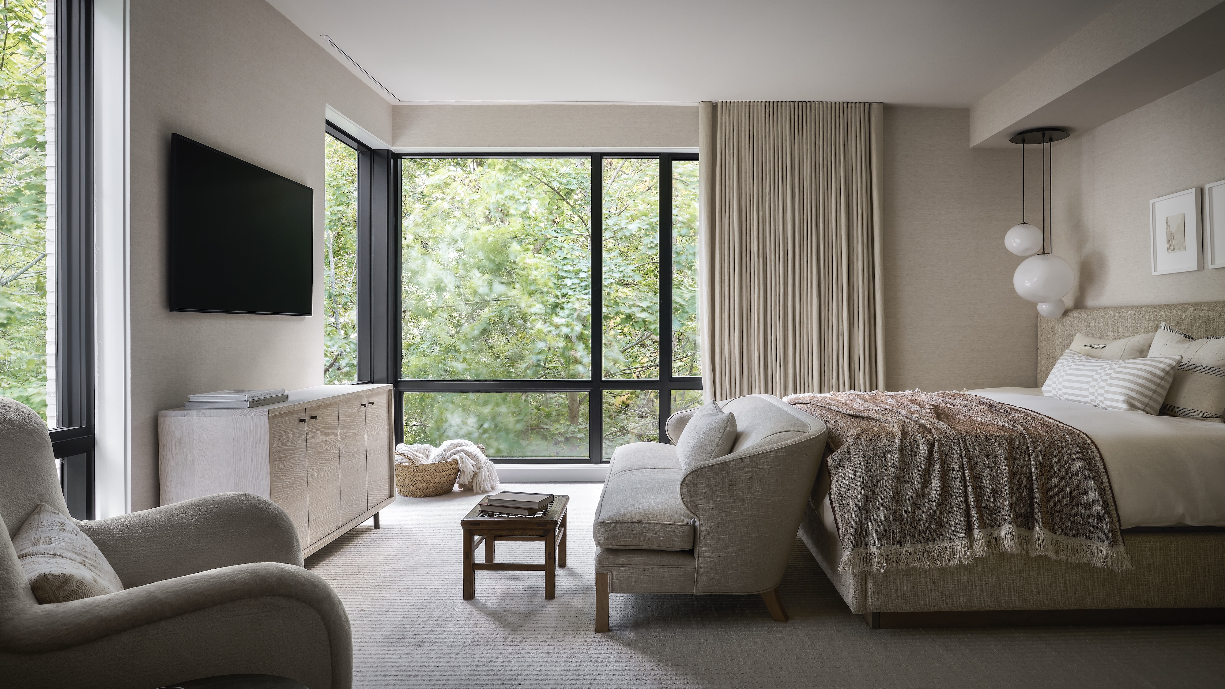 az Andrea Goldman Luxury Interior Design Firm Chicago The Treehouse Master Bedroom