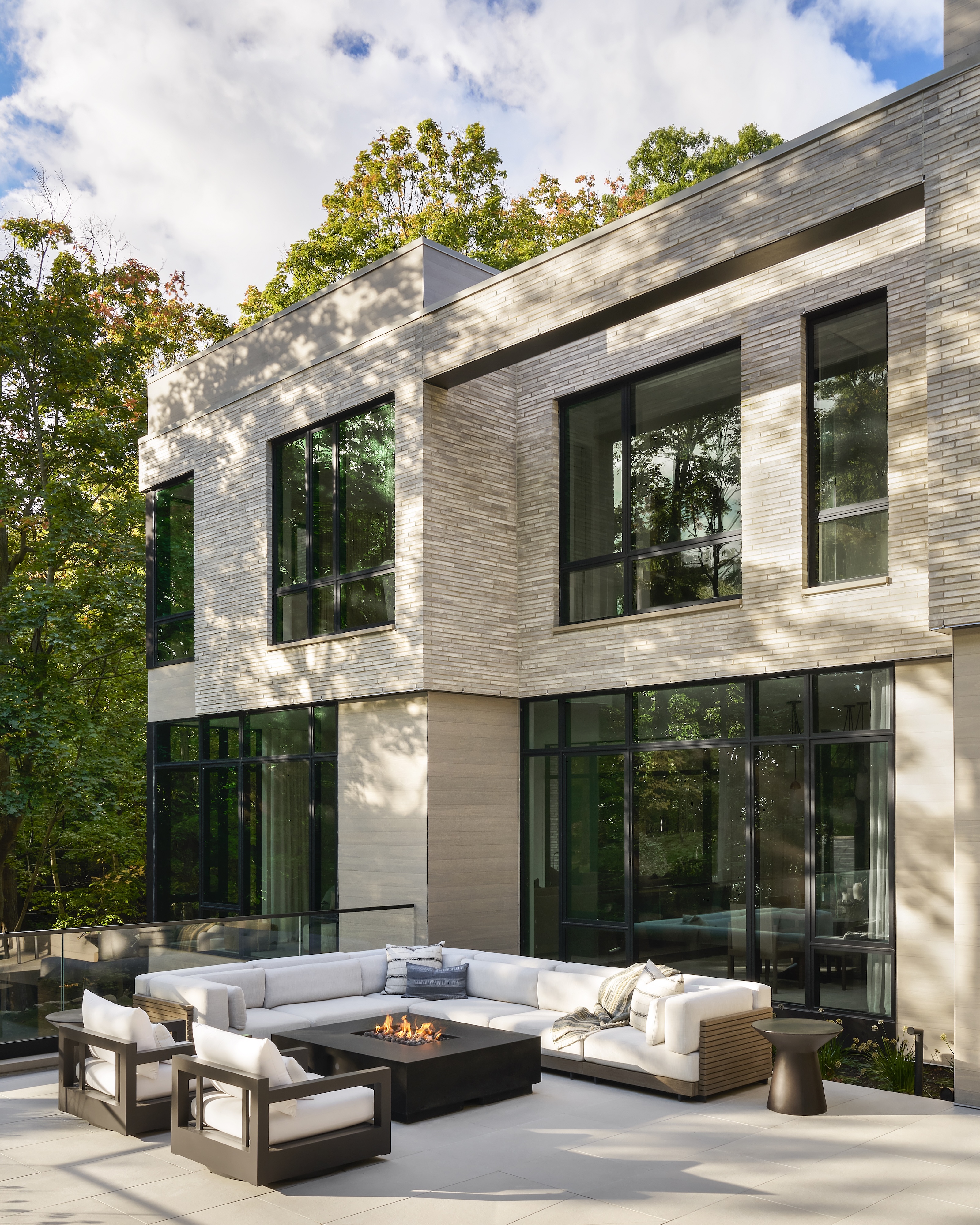 a6 Andrea Goldman Luxury Interior Design Firm Chicago The Treehouse Firepit