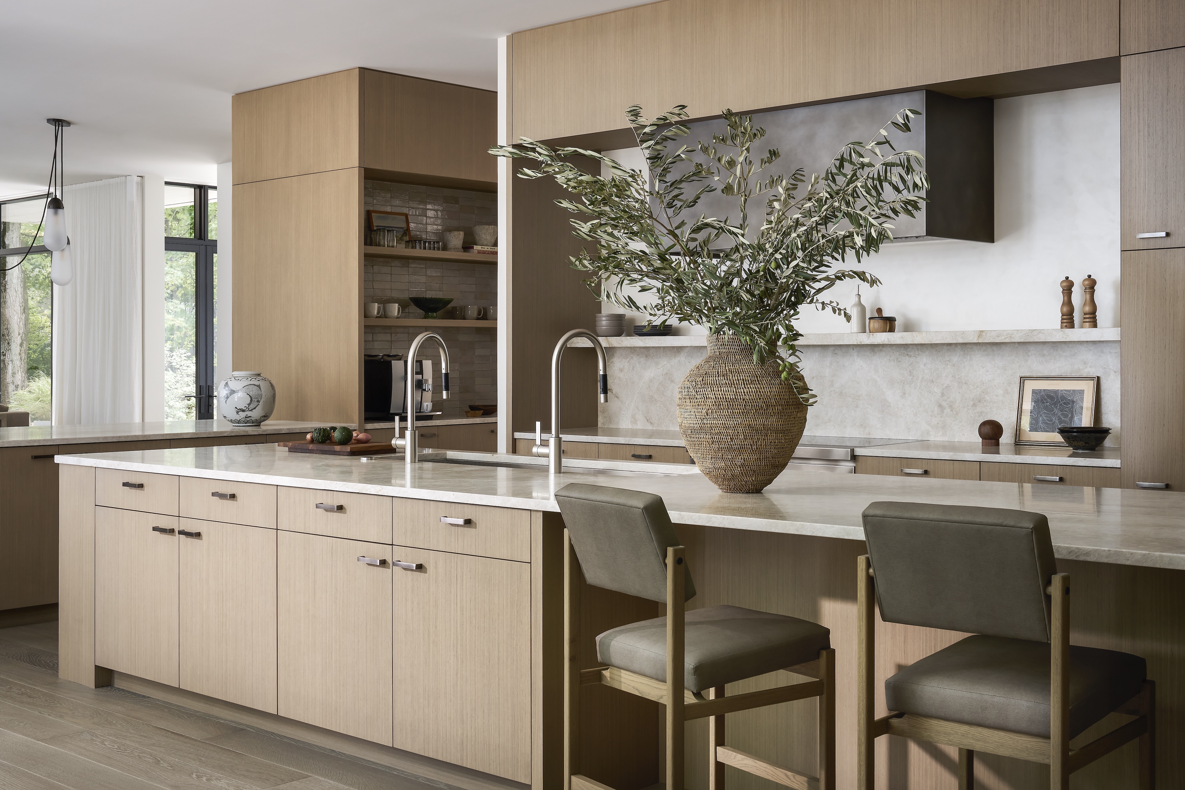 at Andrea Goldman Luxury Interior Design Firm Chicago The Treehouse Kitchen Full View