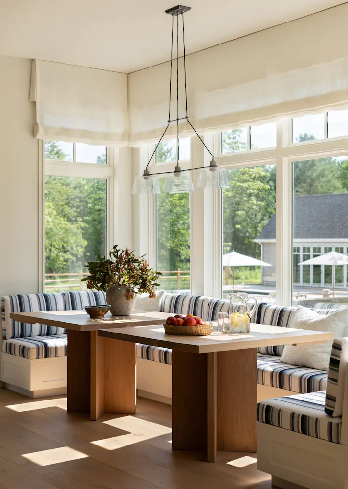 ct Andrea Goldman Luxury Interior Design Firm Chicago Chavin Openplan Kitchen Breakfast Banquette