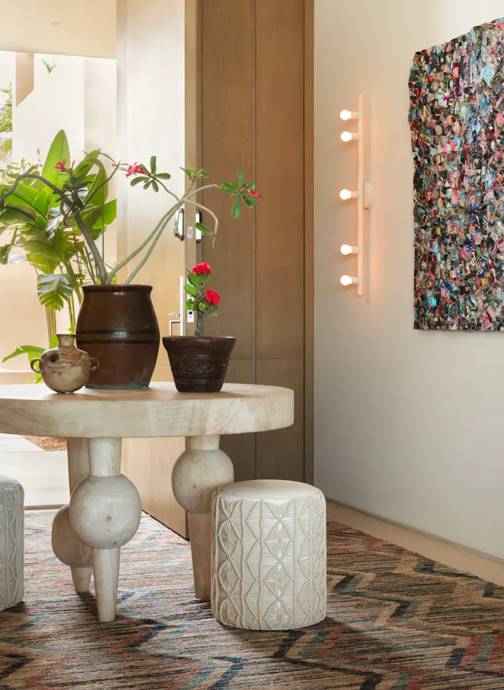 Andrea Goldman Luxury Interior Design Firm Chicago Gray Cabo Entry Table