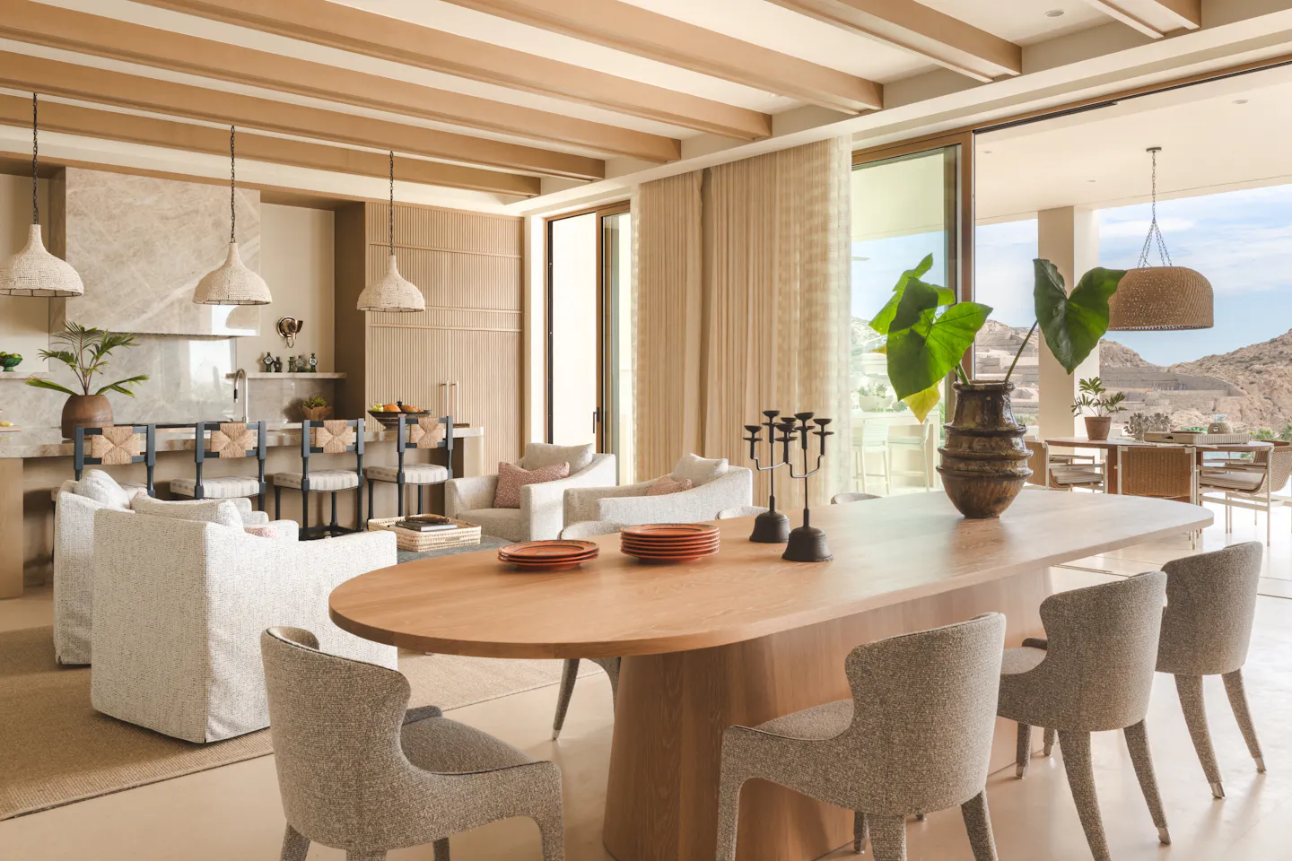 Andrea Goldman Luxury Interior Design Firm Chicago Gray Cabo Dining Room