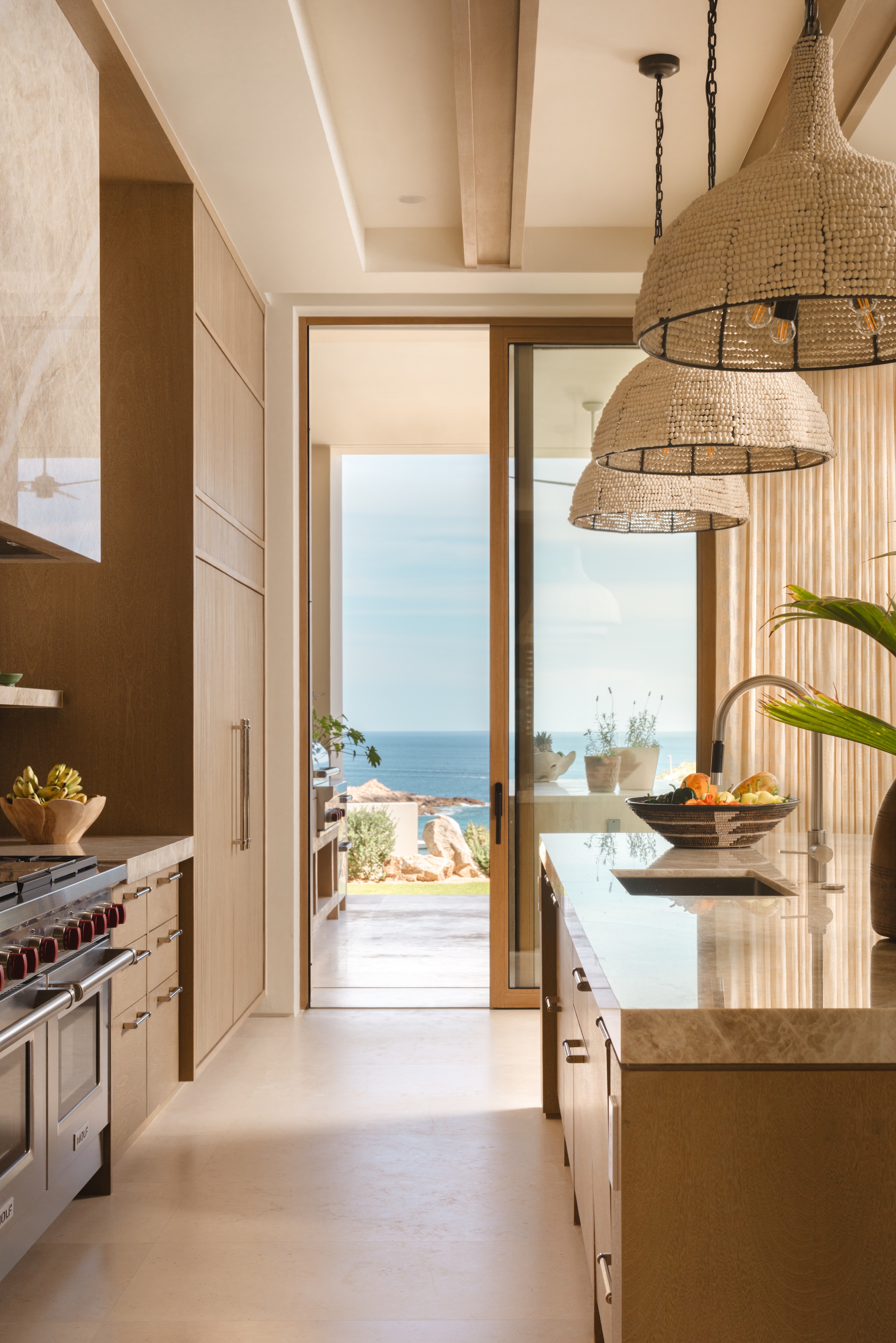 Andrea Goldman Luxury Interior Design Firm Chicago Gray Cabo Kitchen Patio