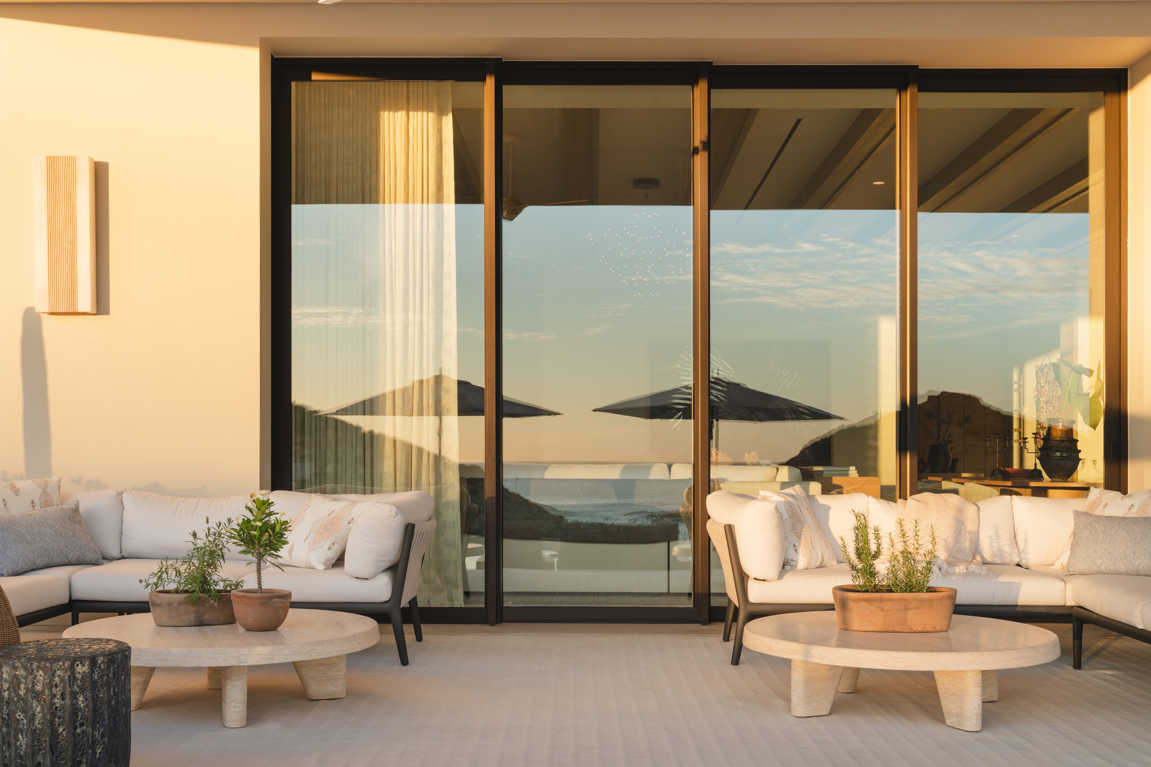 Andrea Goldman Luxury Interior Design Firm Chicago Gray Cabo Pation Couch