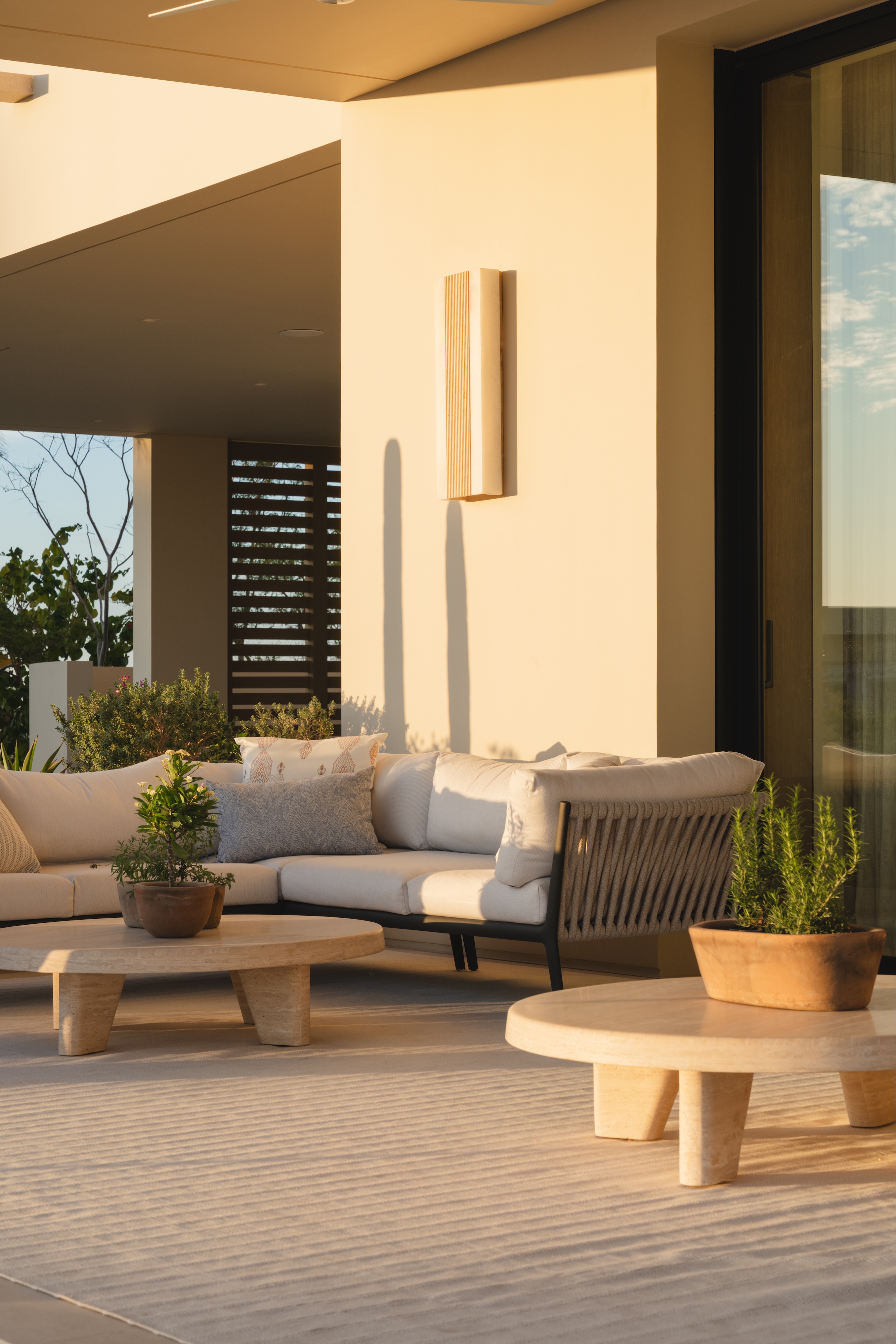 Andrea Goldman Luxury Interior Design Firm Chicago Gray Cabo Patio Detail