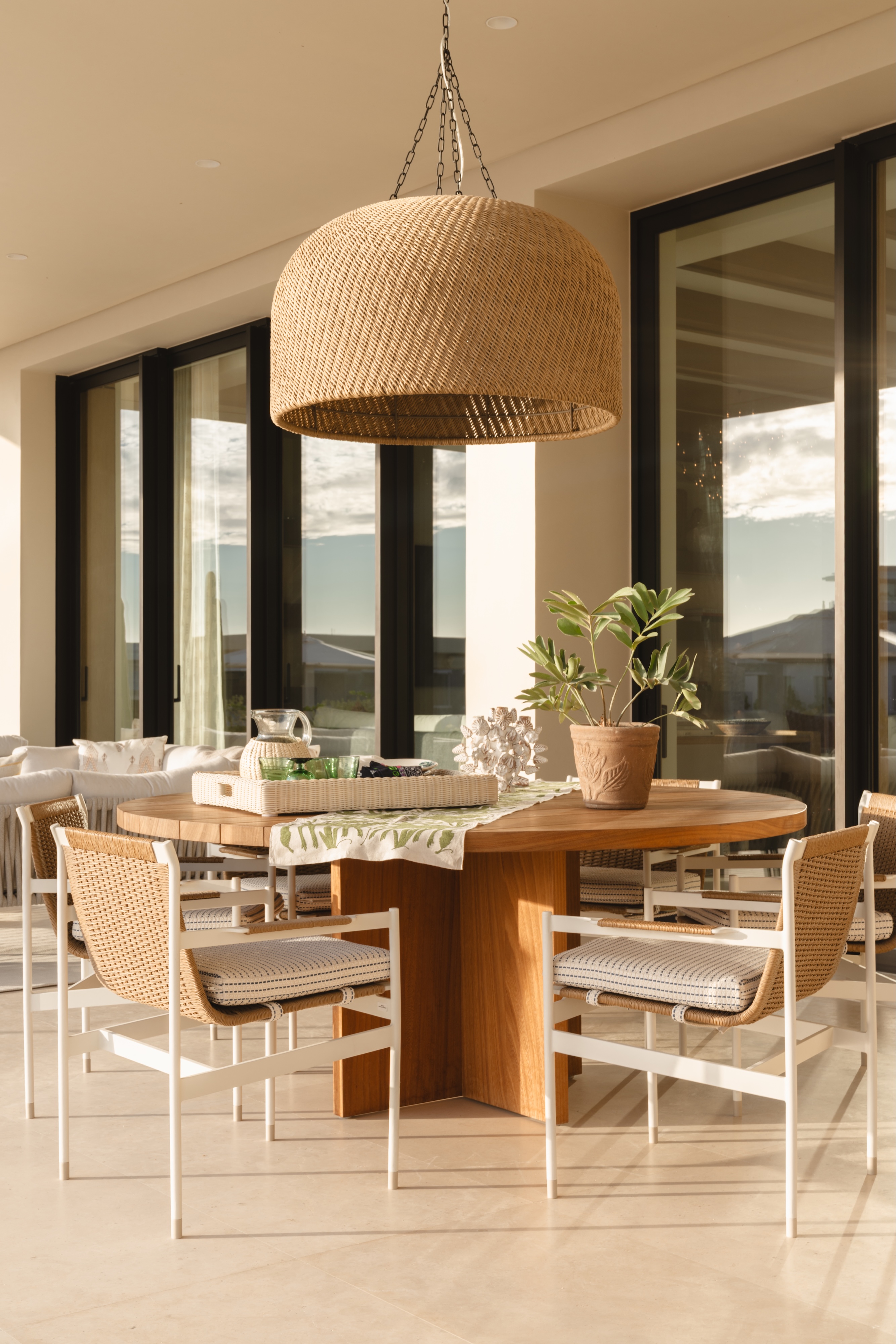 Andrea Goldman Luxury Interior Design Firm Chicago Gray Cabo Patio Dining