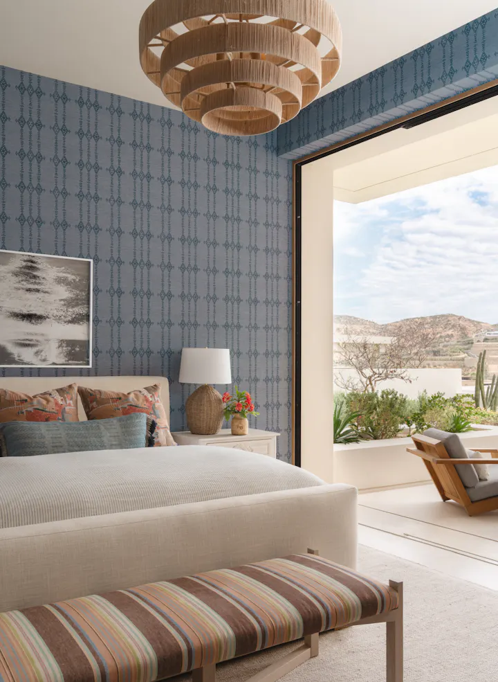 Andrea Goldman Luxury Interior Design Firm Chicago Gray Cabo Master Bedroom
