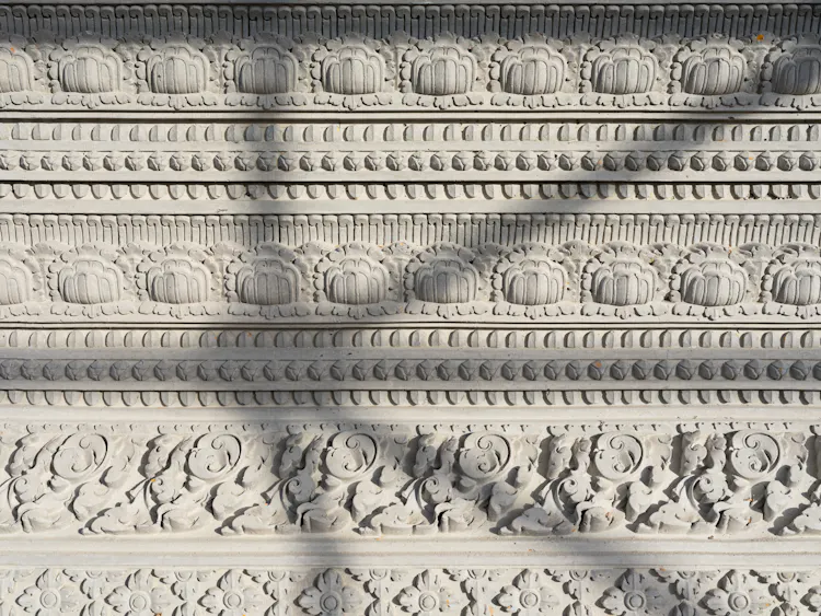 Andrew-Mann-Architecture-California-Wat-Khmer-Kampuchea-Krom-Temple-Exterior-Wall-Base-Pattern