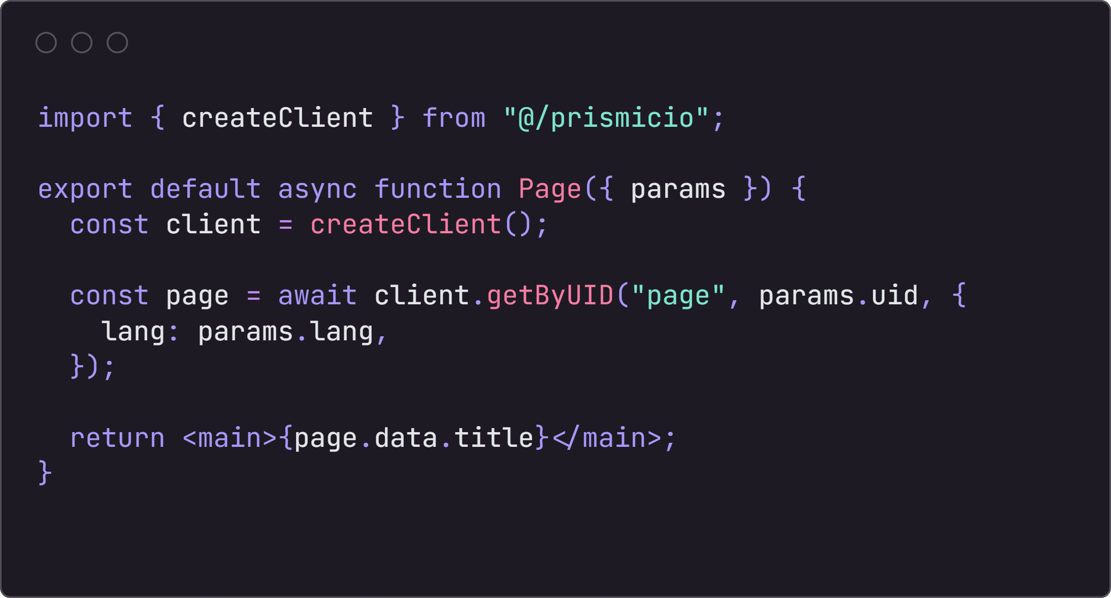 Code snippet for Glisten AI