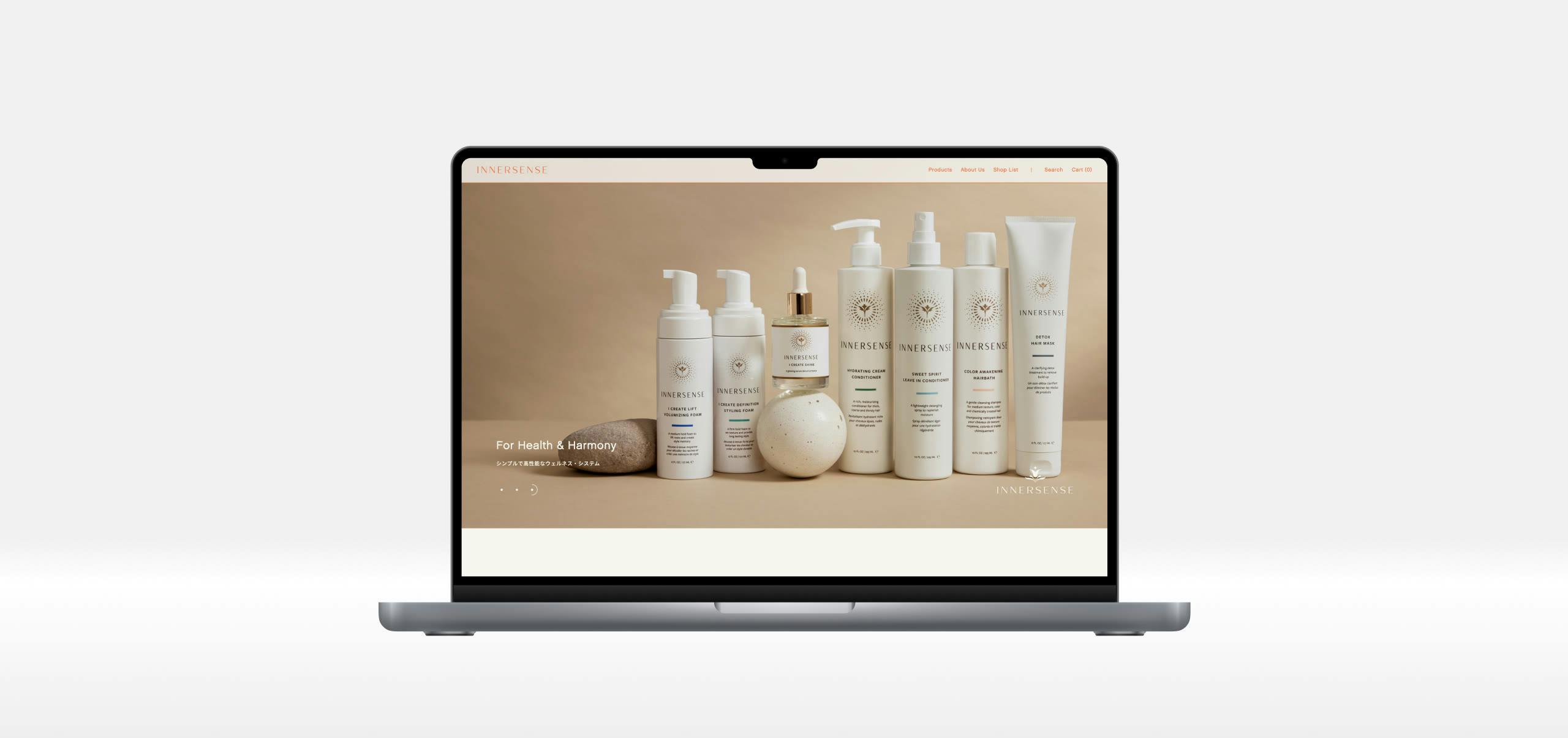 INNERSENSE ORGANIC BEAUTYのメインビジュアル / Main Visual for INNERSENSE ORGANIC BEAUTY