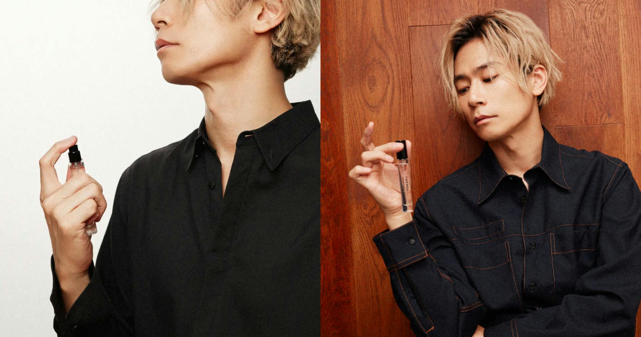 川上洋平が1 haku オードパルファンを使用しているビジュアル / Visual of Yoohei Kawakmi and 1haku eau de parfum