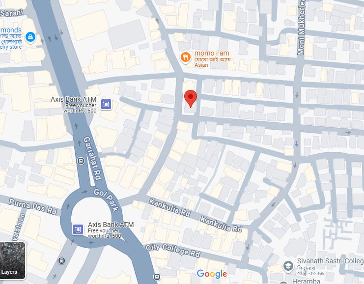 Map view of the location