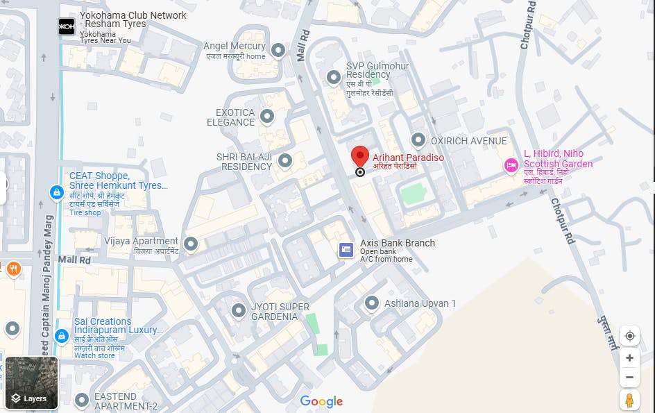 Map view of the location