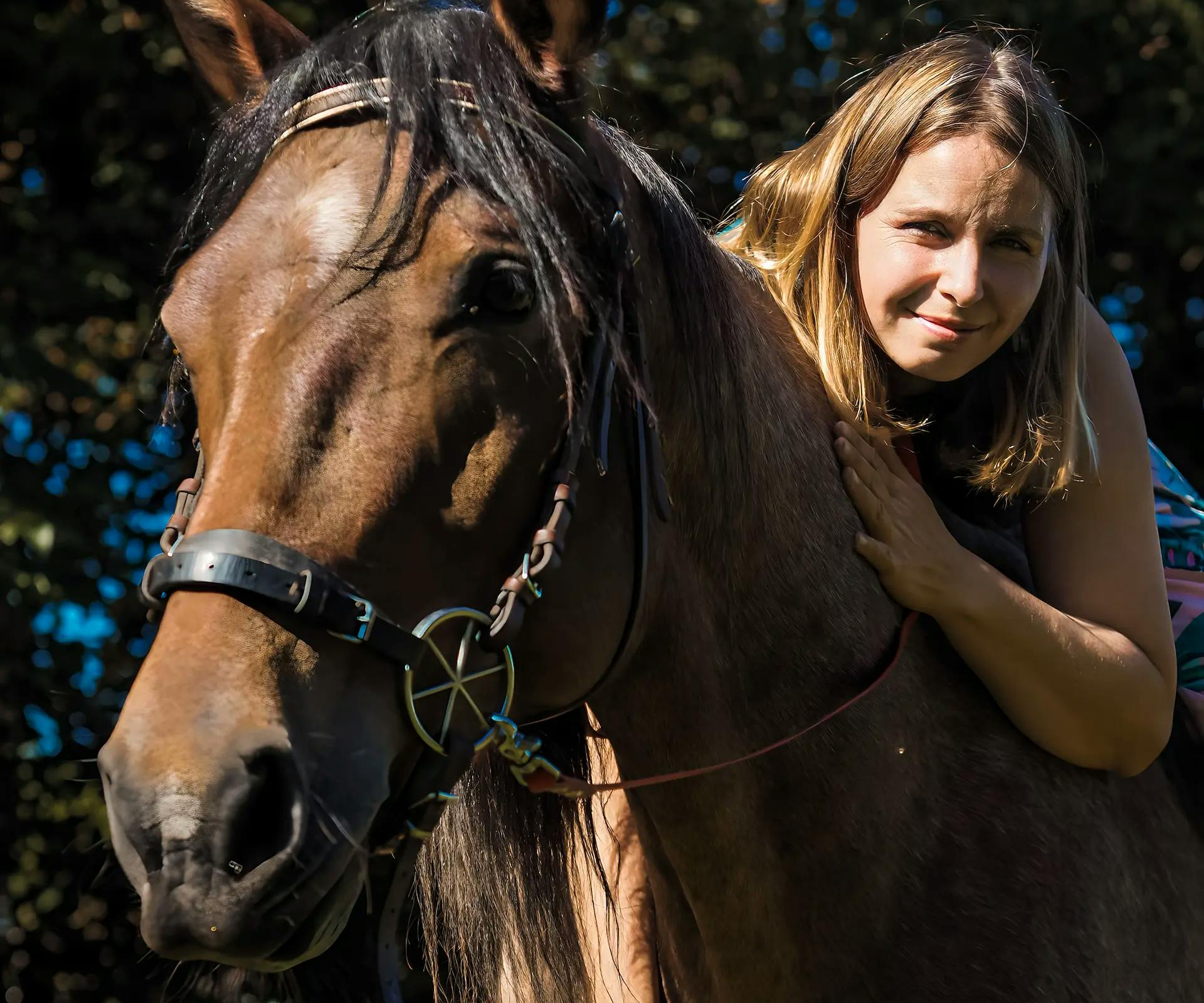 Ich auf meinem Pferd.