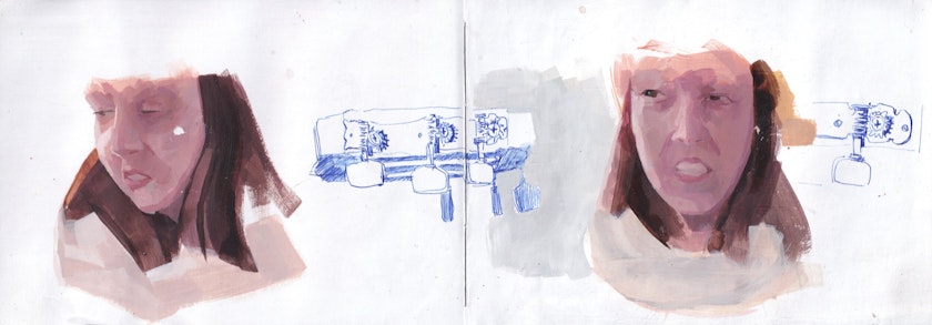 Drawing – Sketchbook by Kos Anita