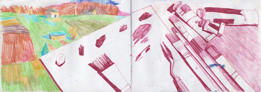 Drawing – Sketchbook by Kos Anita