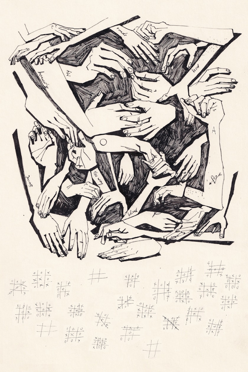 Drawing – Ink drawings by Kos Anita