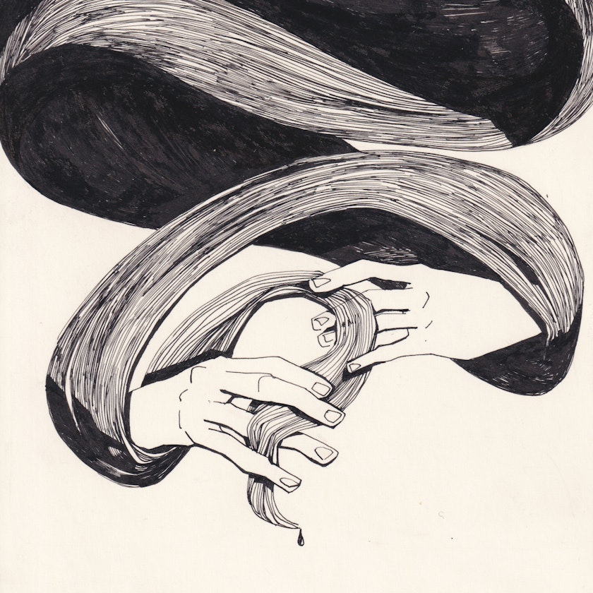 Drawing – Ink drawings by Kos Anita