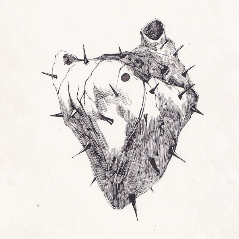 Drawing – Ink drawings by Kos Anita