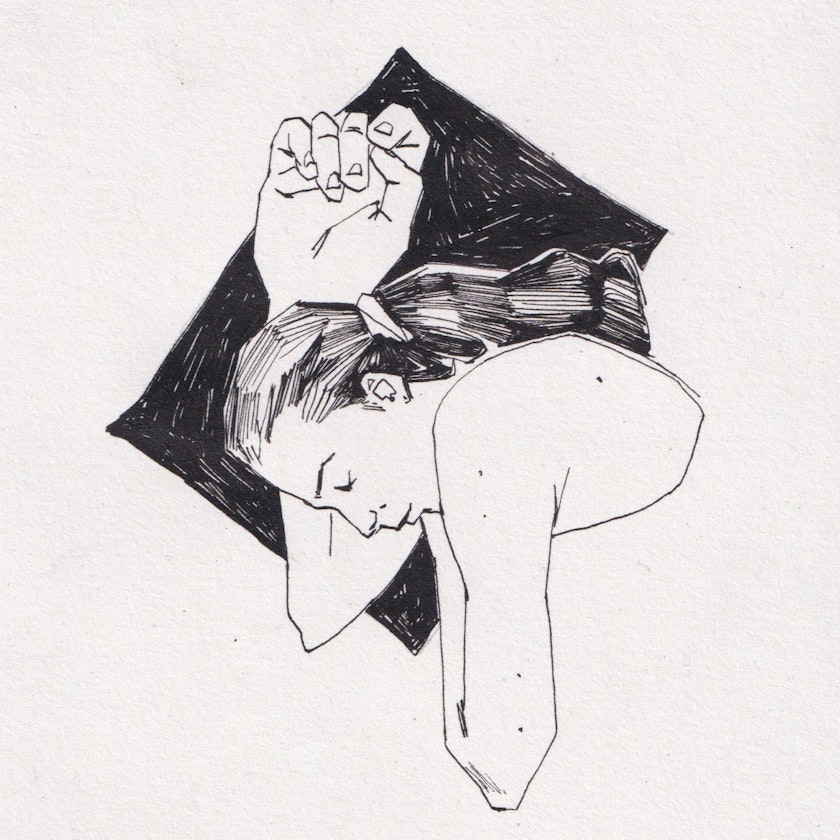 Drawing – Ink drawings by Kos Anita