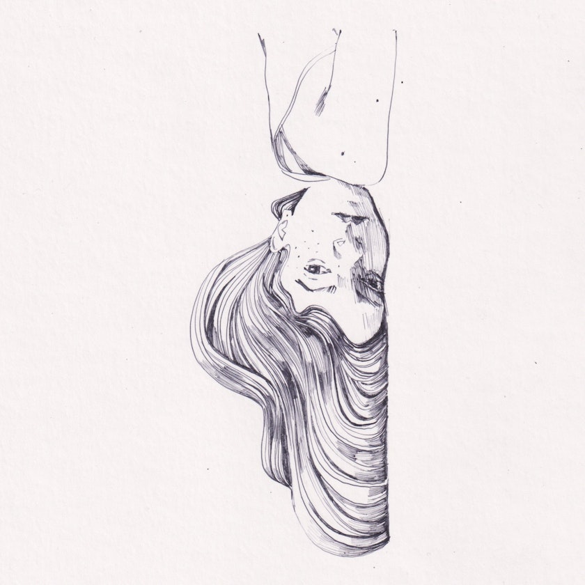Drawing – Ink drawings by Kos Anita