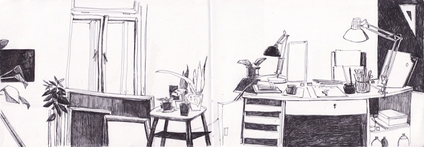 Drawing – Sketchbook by Kos Anita