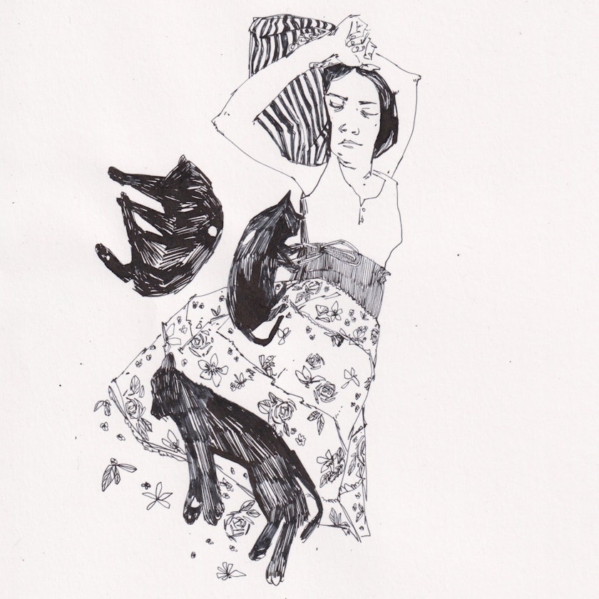 Drawing – Ink drawings by Kos Anita