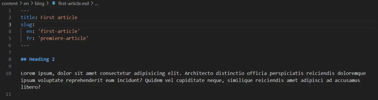 Nuxt content: markdown file content