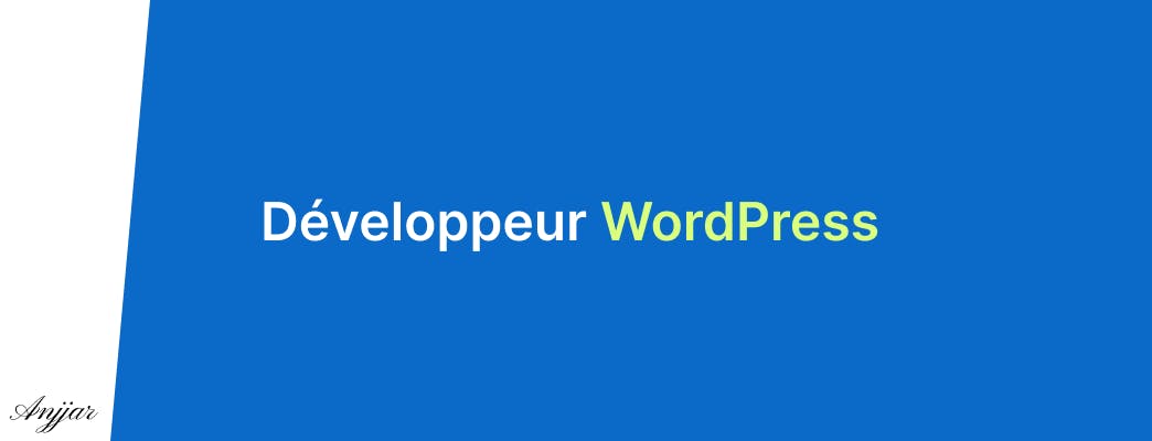Développeur WordPress - Brahim Anjjar