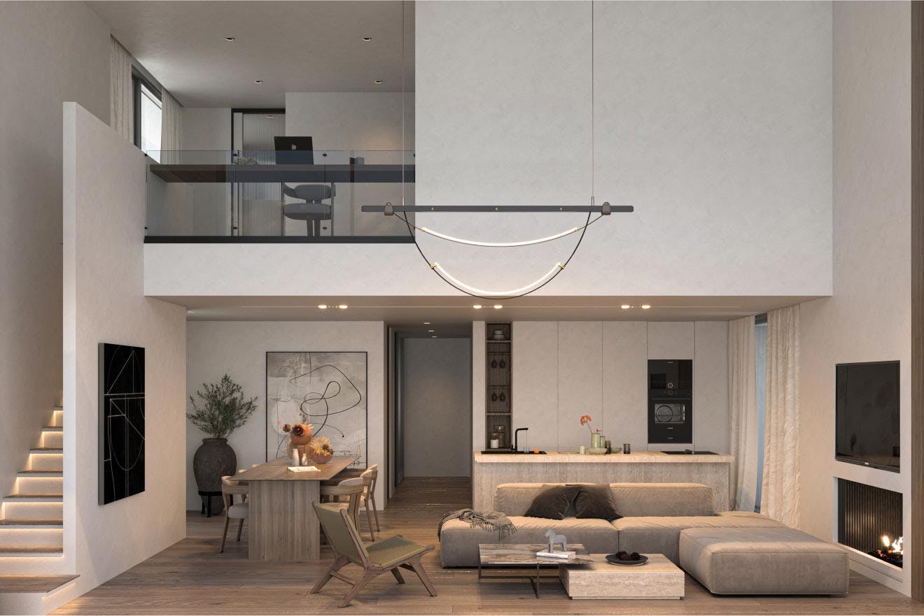 the maisonette's interior
