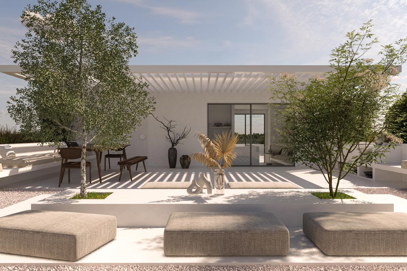 the roof garden