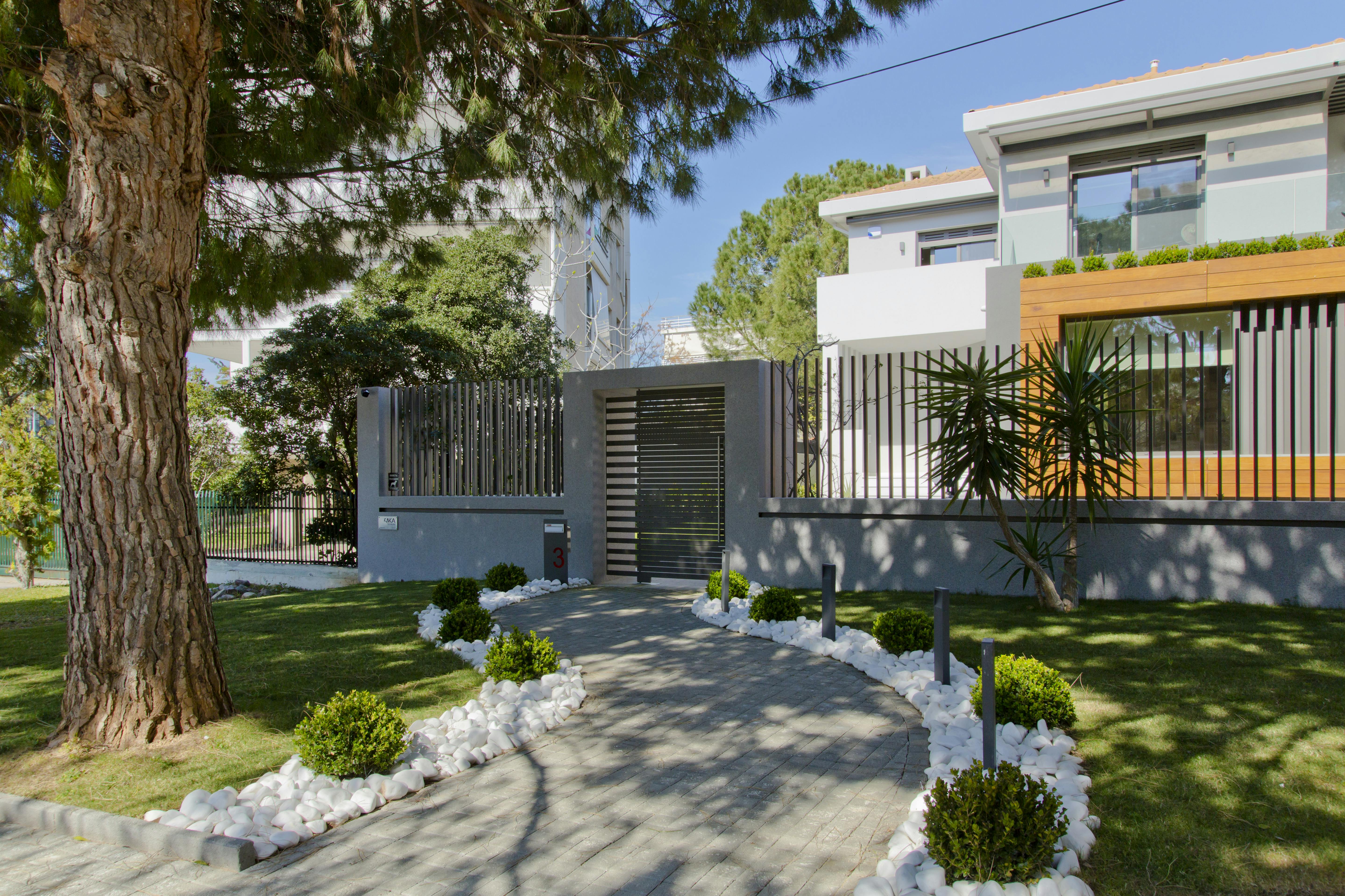 the building's entrance