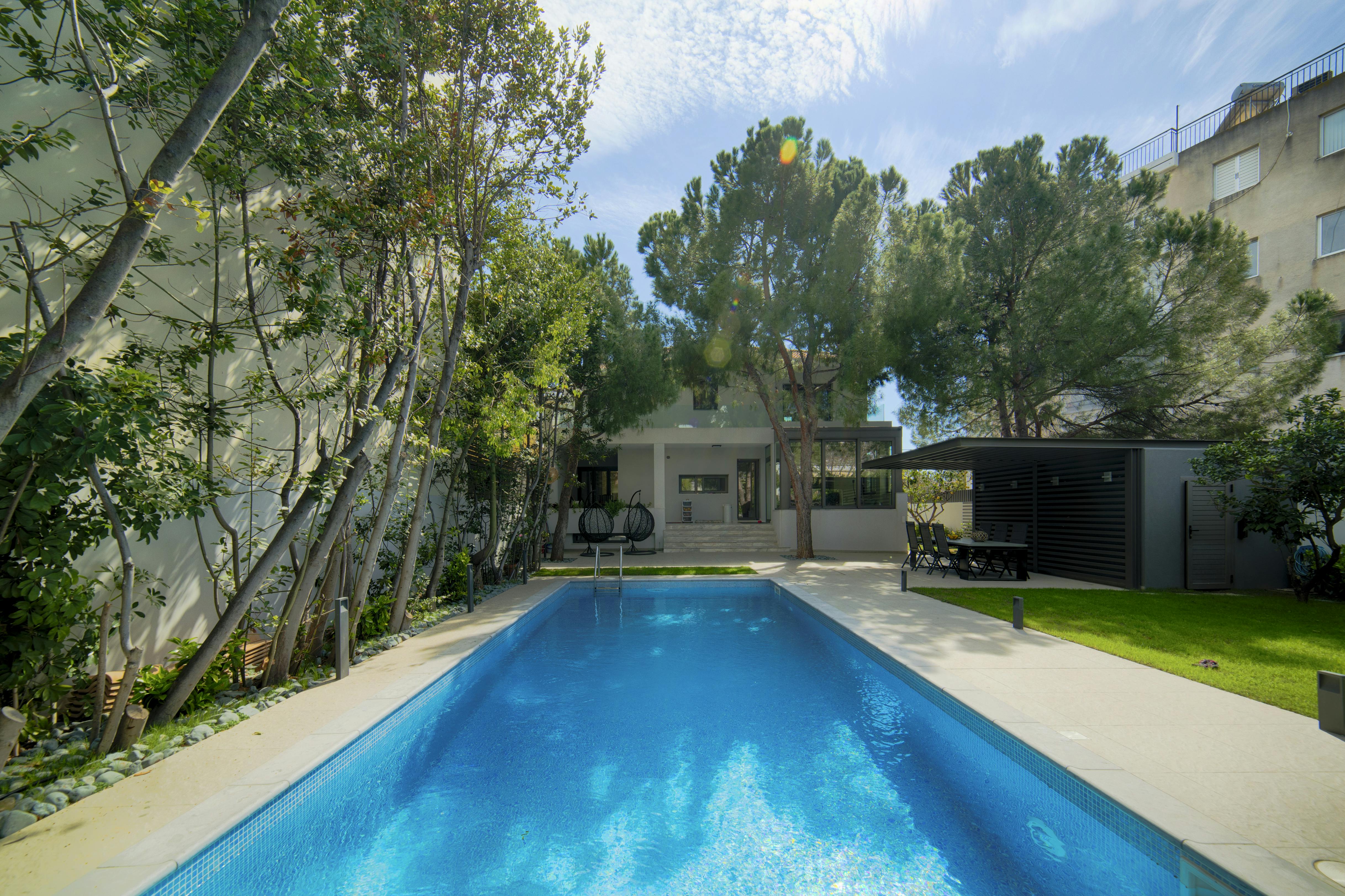 the swimming pool