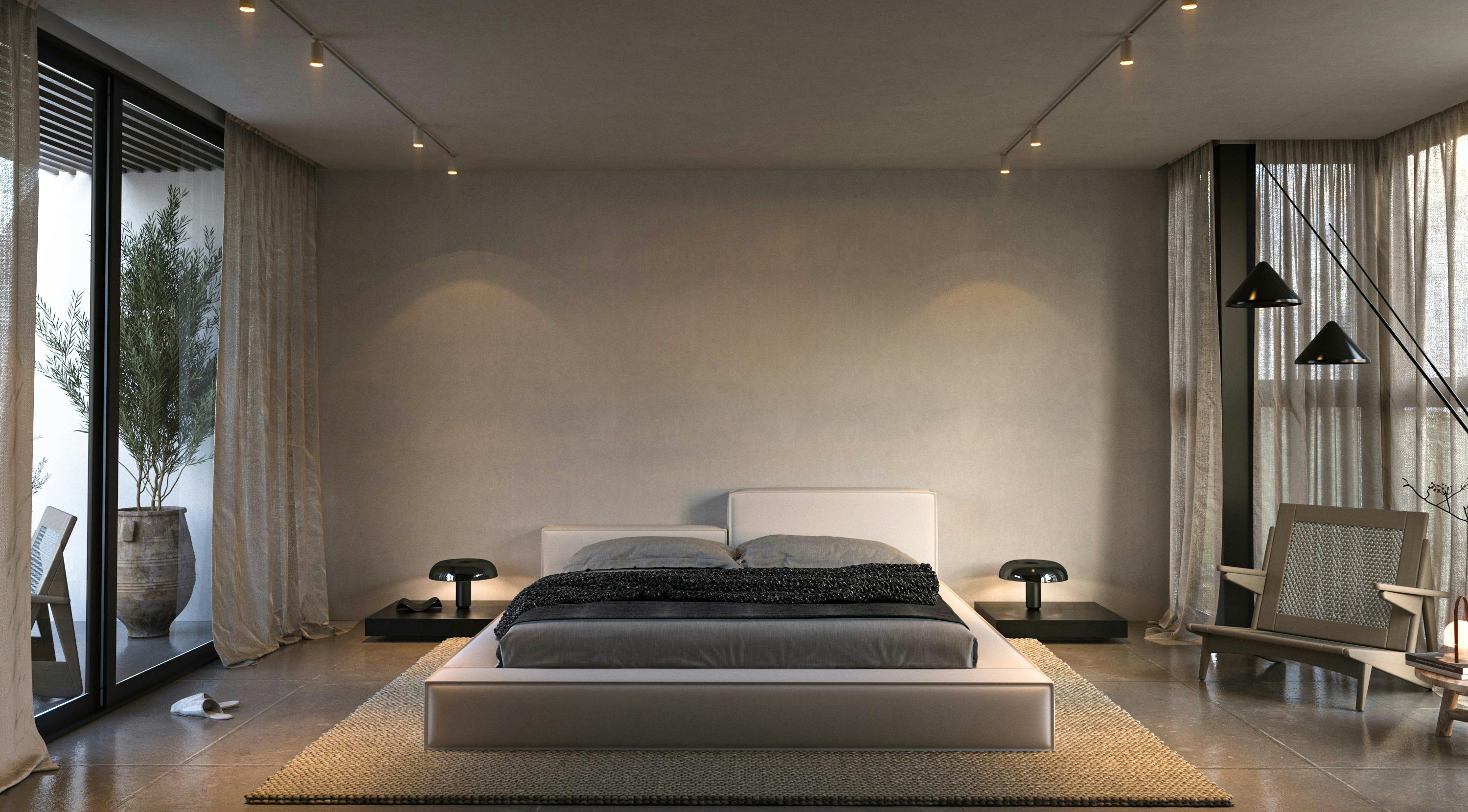 apartment's master bedroom