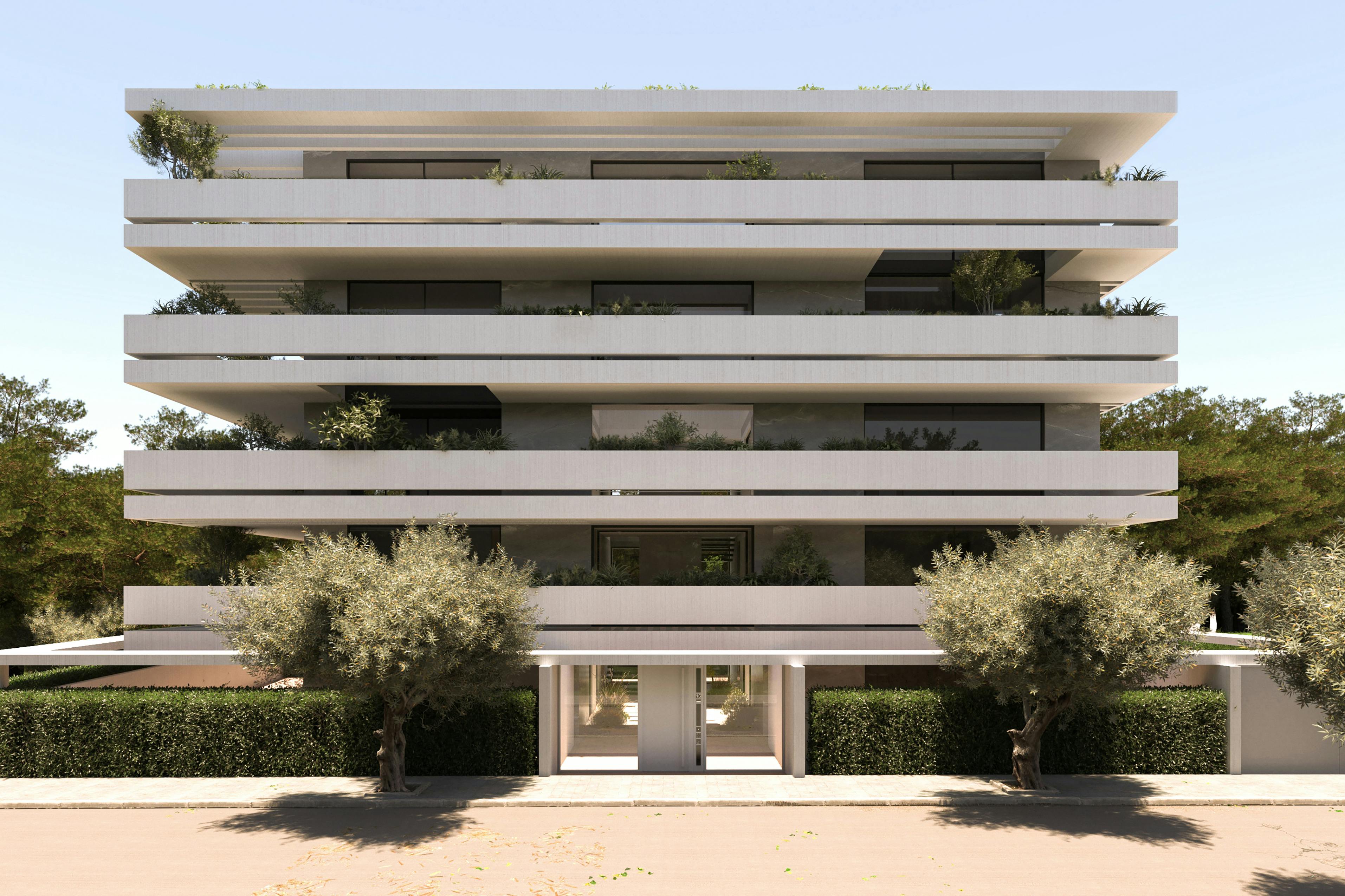 the building facade
