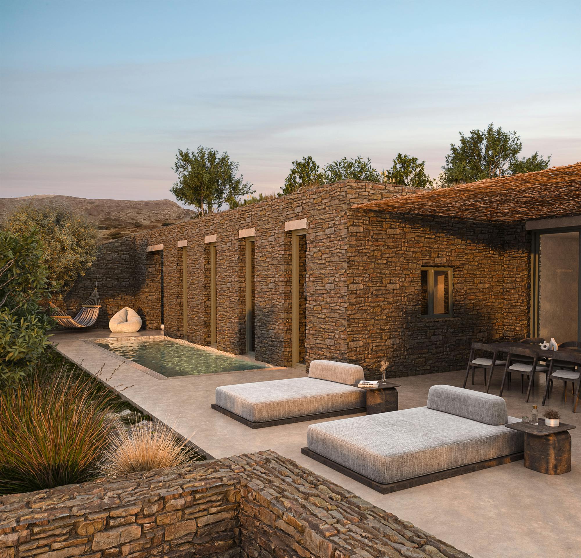 Cycladic architecture exterior