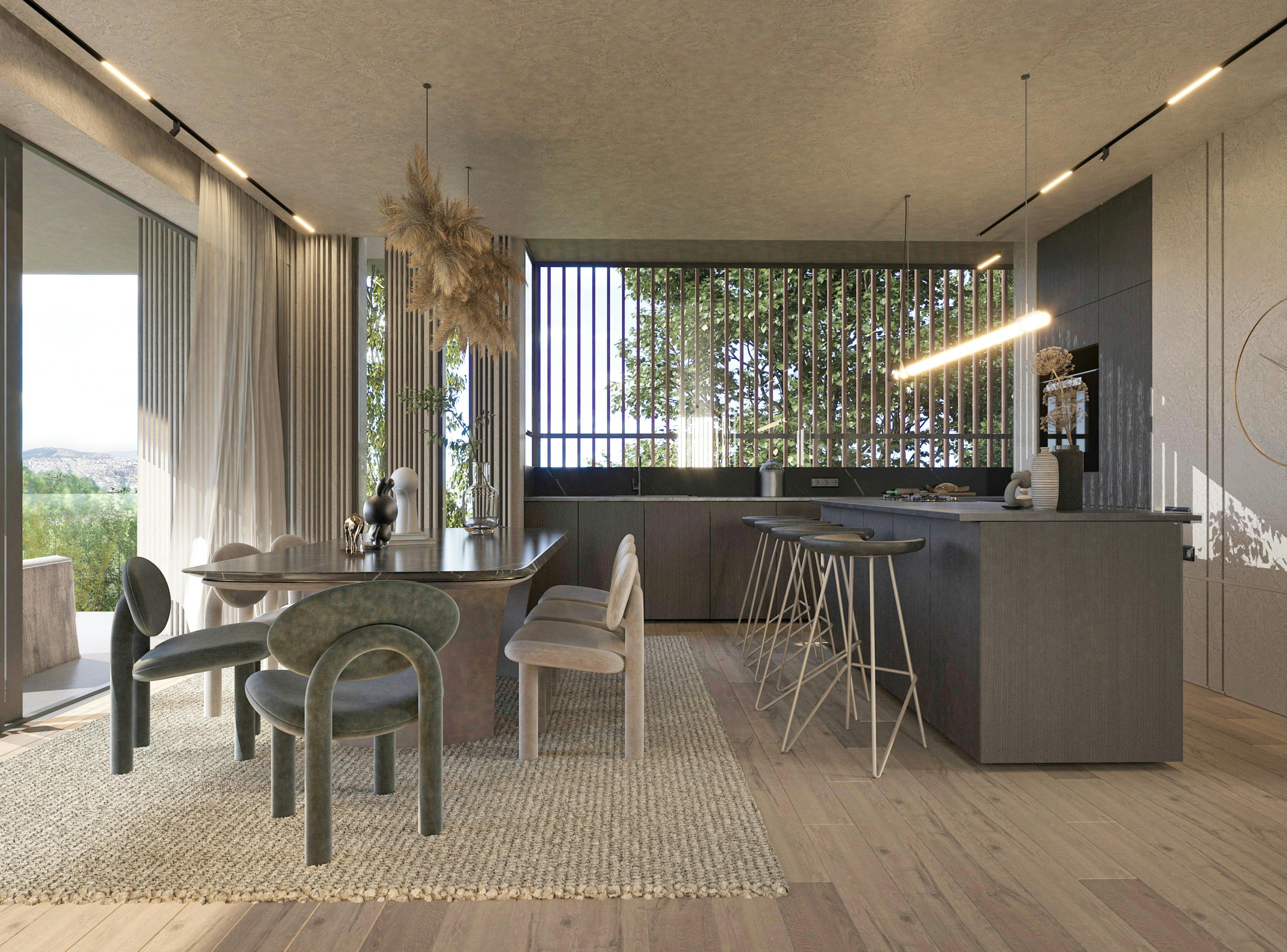 the apartment's kitchen