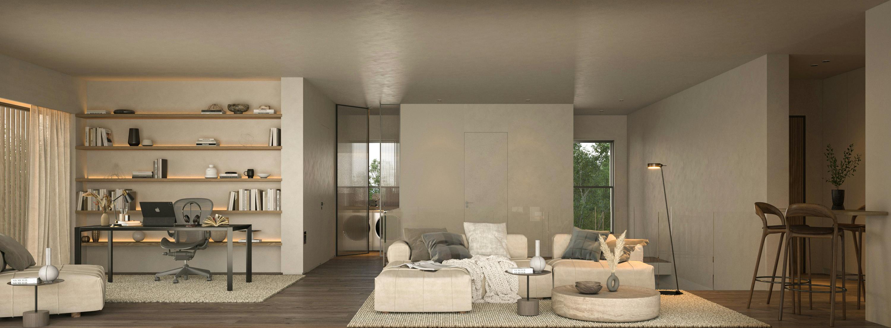 the apartment's interior